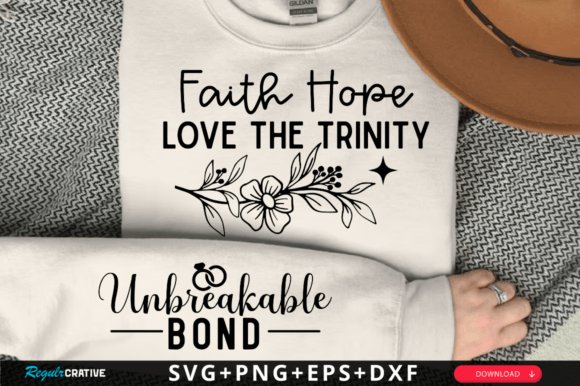 Faith Hope Love the Trinity Sleeve Svg T-Shirt Designs