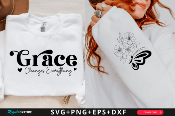 Grace Changes Everything Sleeve Svg T-Shirt Designs