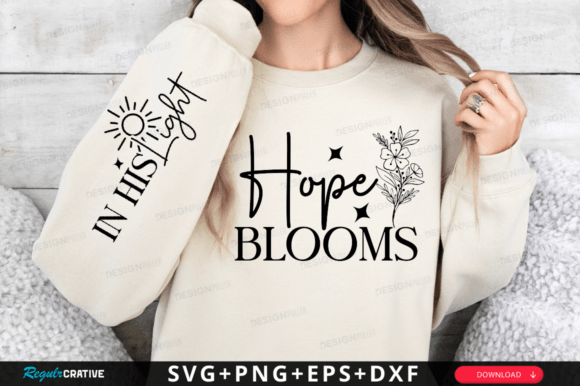 Hope Blooms Sleeve Svg Design