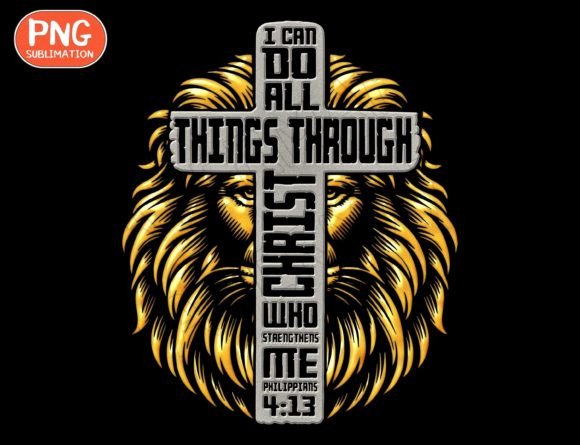I Can Do All Through Christ PNG — T-Shirt Designs