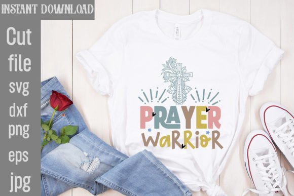 Prayer Warrior SVG Cut File for T-Shirt Designs